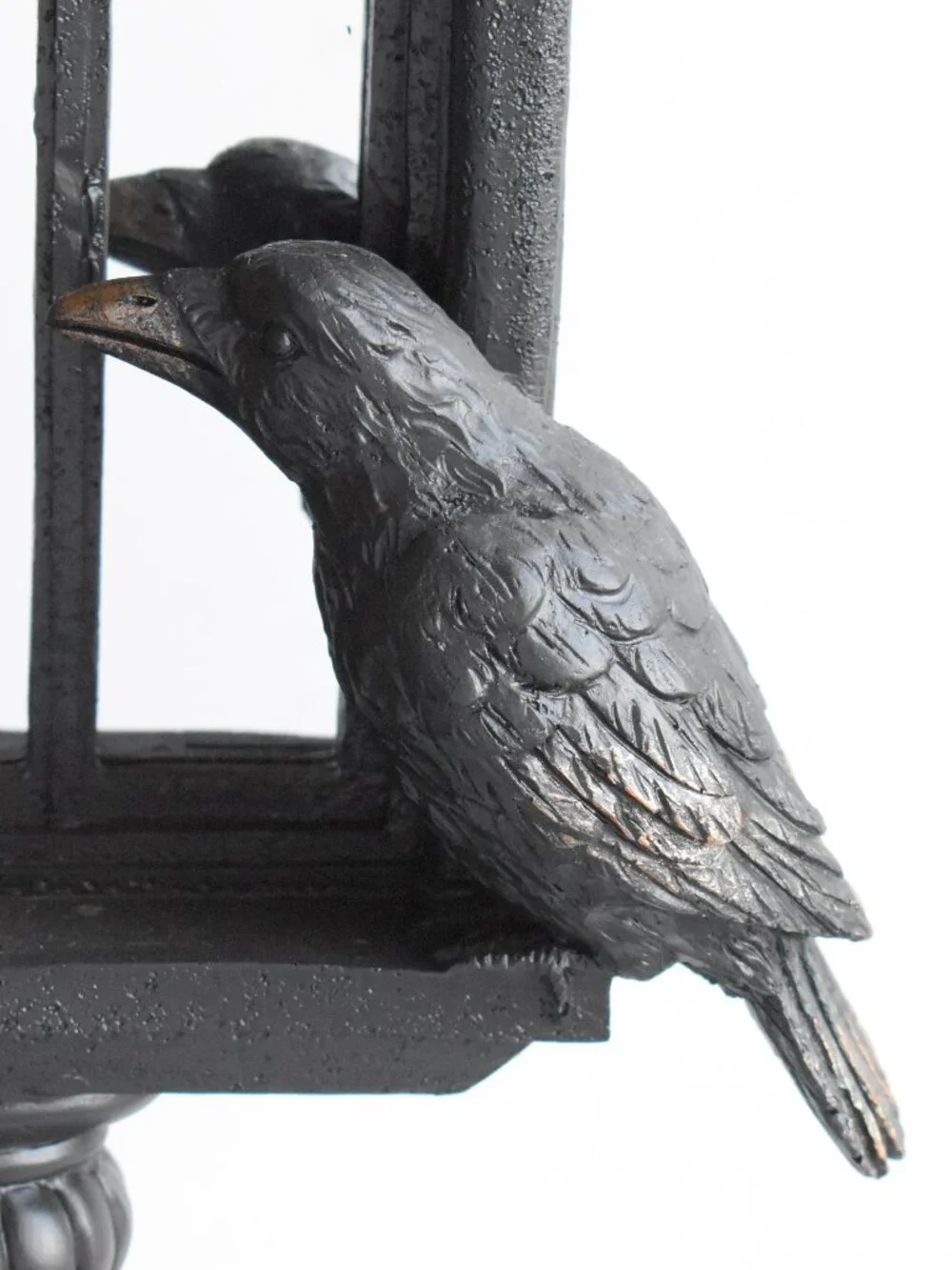 Gothic Cathedral Window Style Mirror Gargoyle Black Cat Raven Halloween Decor